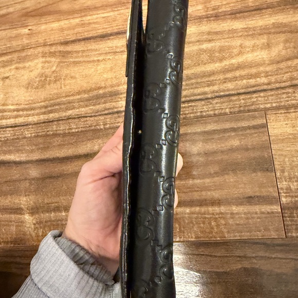 Guccisima Black  Leather Logo Continental Wallet - Picture 10 of 10